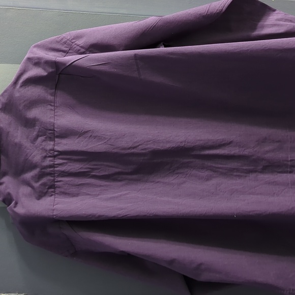 Calvin Klein Purple Dress Shirt 17.5 - Picture 3 of 3